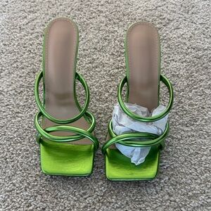 SHEIN Vibrant Green Strappy Heels